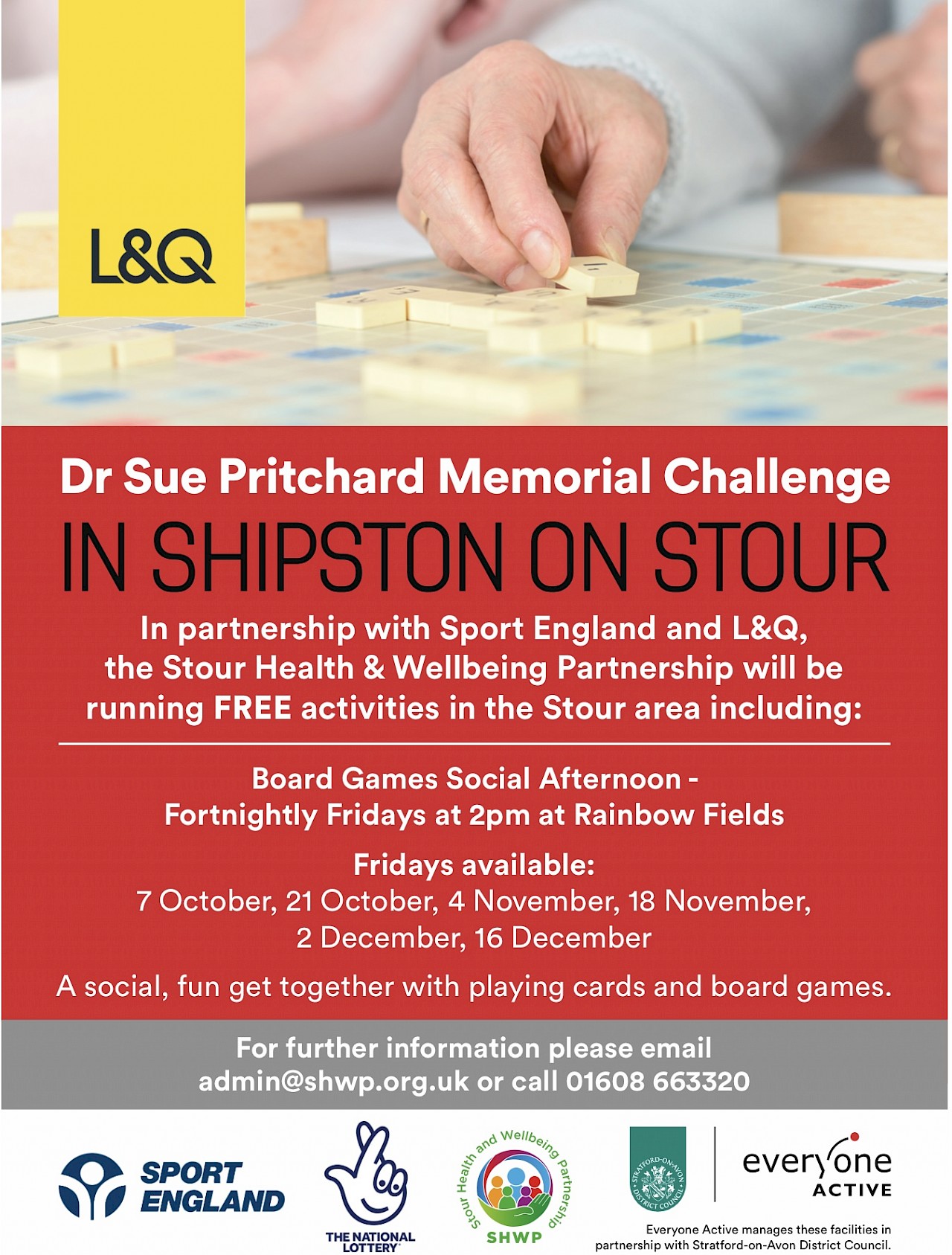 Dr Sue Pritchard Memorial Challenge - October Social Afternoons at Rainbow Fields