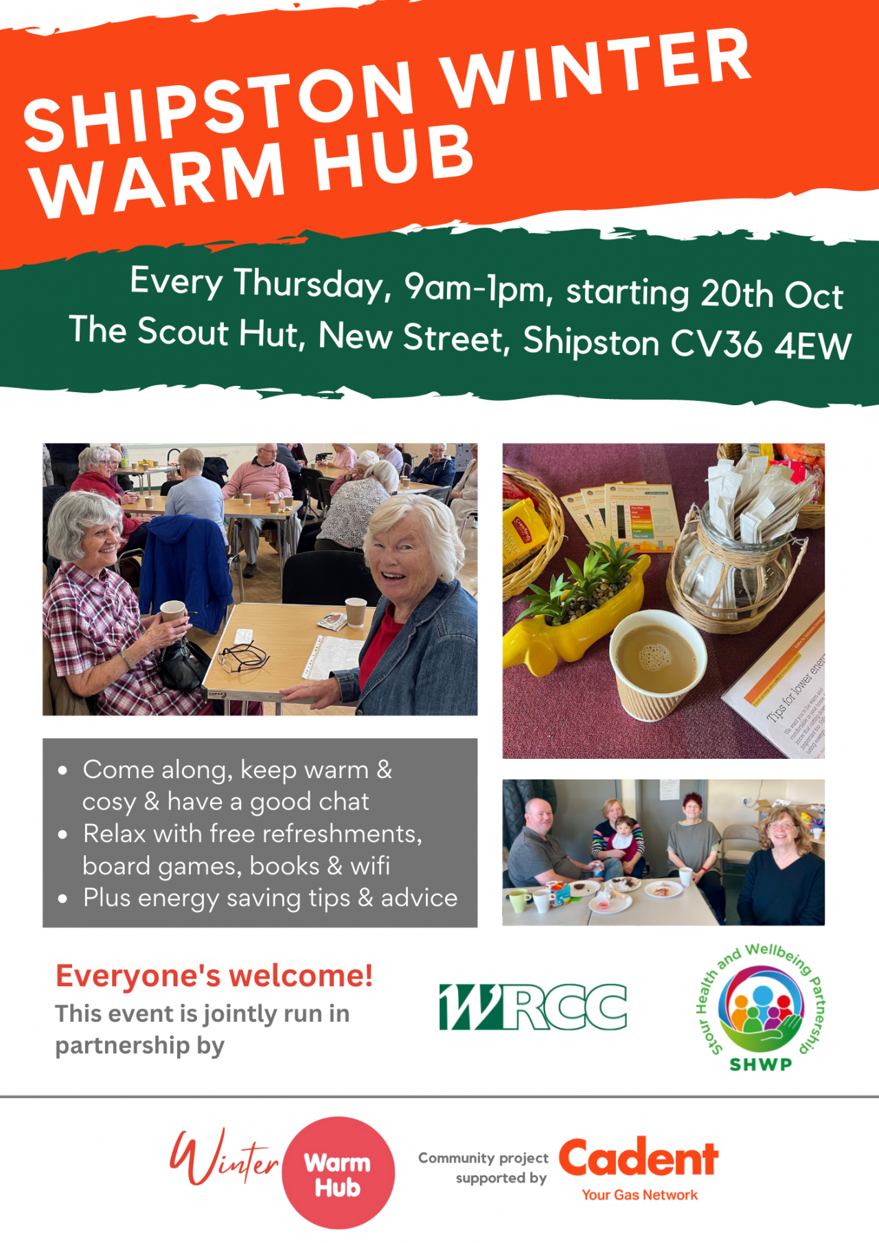NEW and FREE Shipston Winter Warm Hub - Launches Thursday 20 October