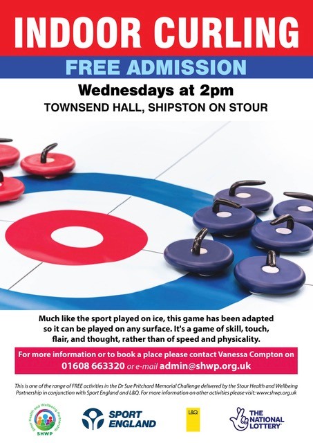 FREE Activity - Indoor Curling on Wednesdays at Townsend Hall, Shipston on Stour