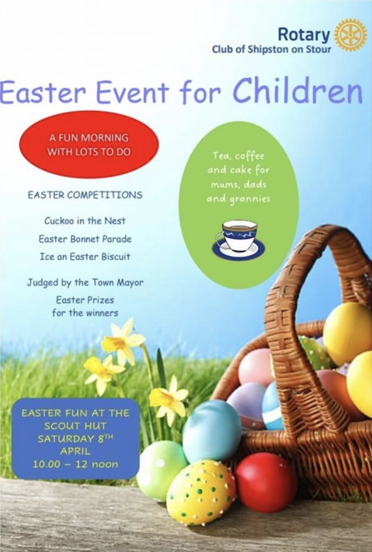 Easter Event for Children at the Scout Hut Saturday 8 April