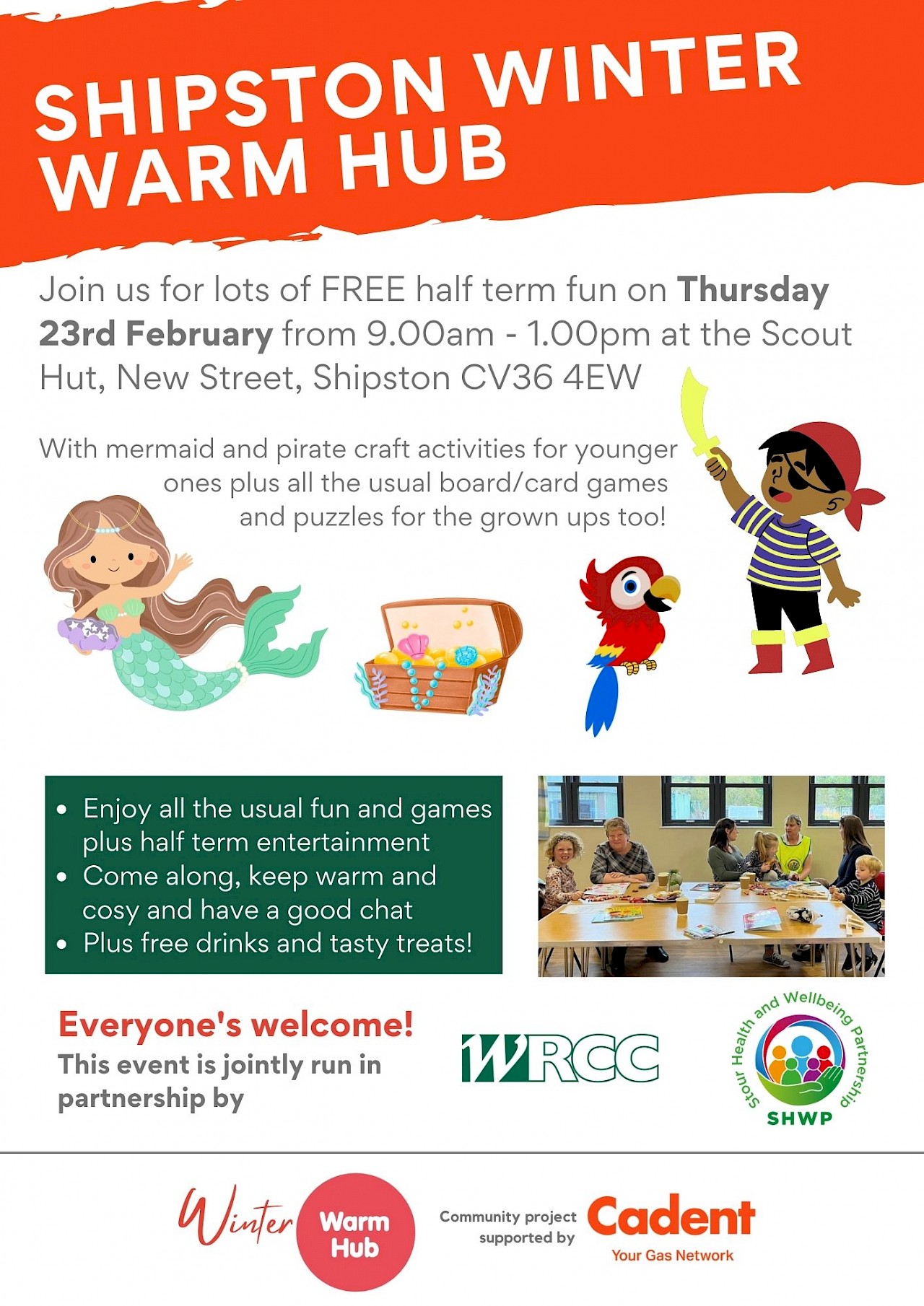 FREE Kids Mermaid and Pirate Craft Activities Event at the Scout Hut, Shipston on Stour on Thursday 23 February