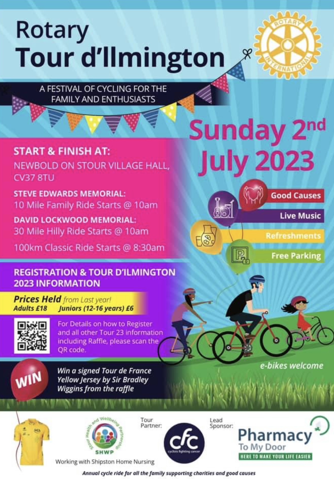 Rotary Tour d'Ilmington - A festival of cycling for the family and enthusiasts on Sunday 2 July