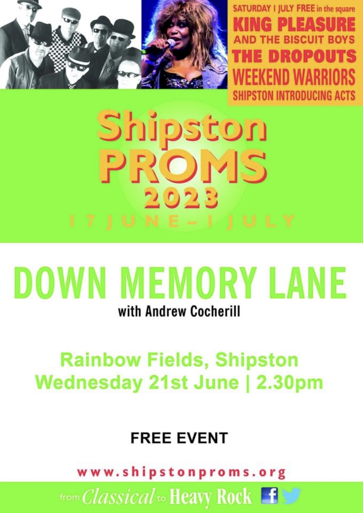 Down Memory Lane Singing at Rainbow Fields on Wednesday 21 June