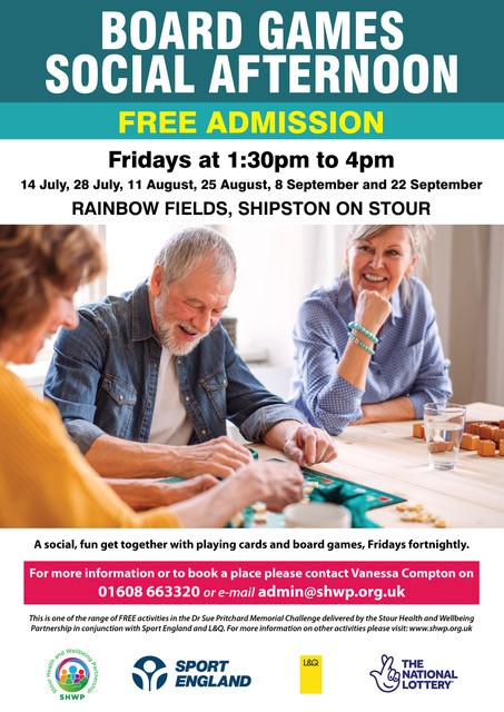 Dr Sue Pritchard Memorial Challenge - Social Afternoons at Rainbow Fields dates for your diary
