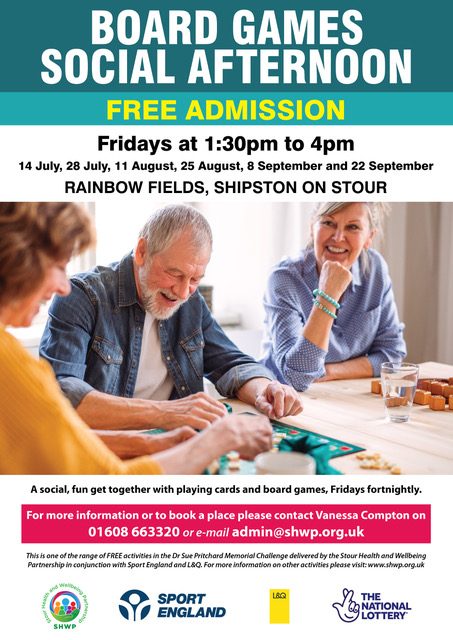 Dr Sue Pritchard Memorial Challenge - Social Afternoons at Rainbow Fields dates for your diary