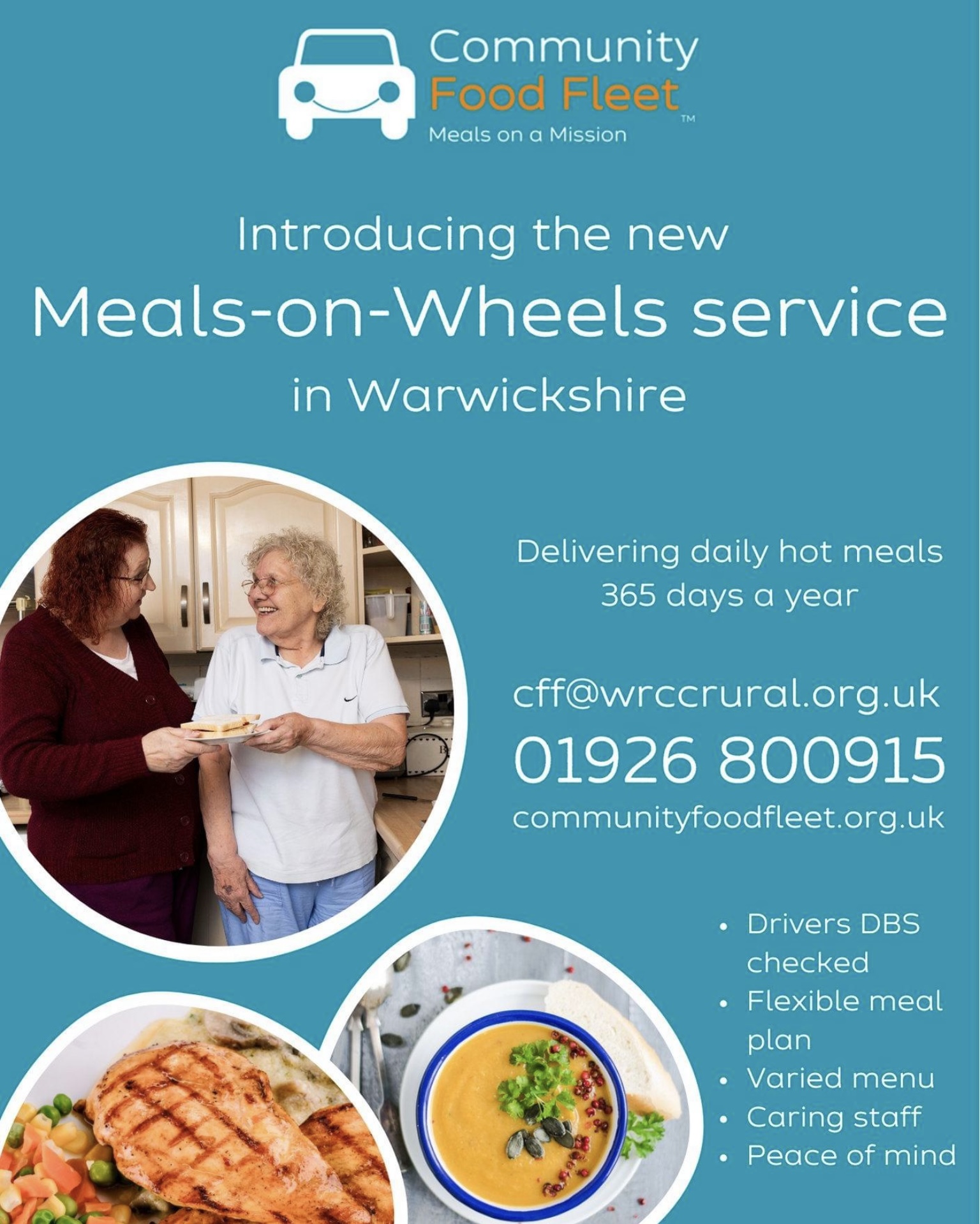 NEW Meals on Wheels Service in Warwickshire