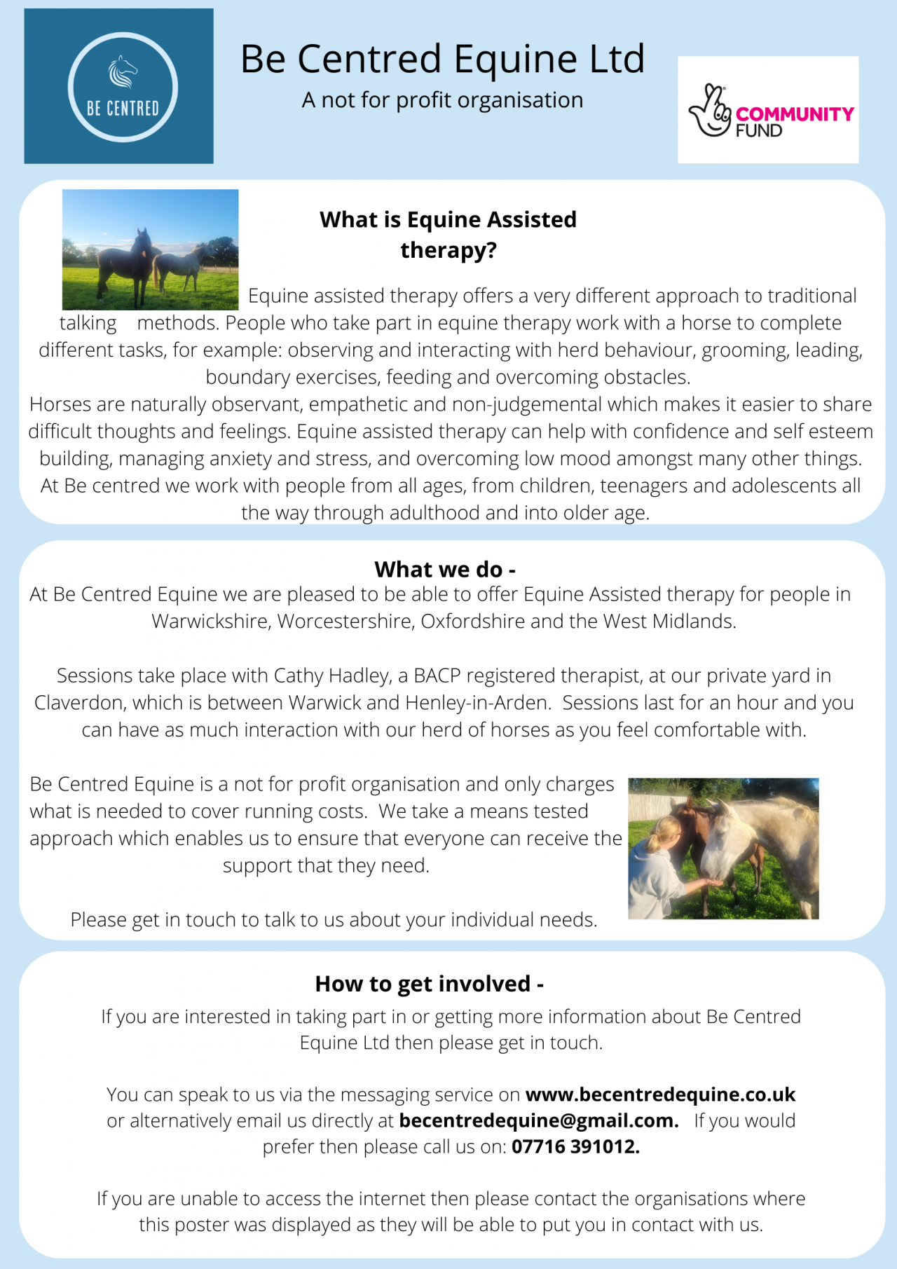 Be Centred - Equine Assisted Therapy