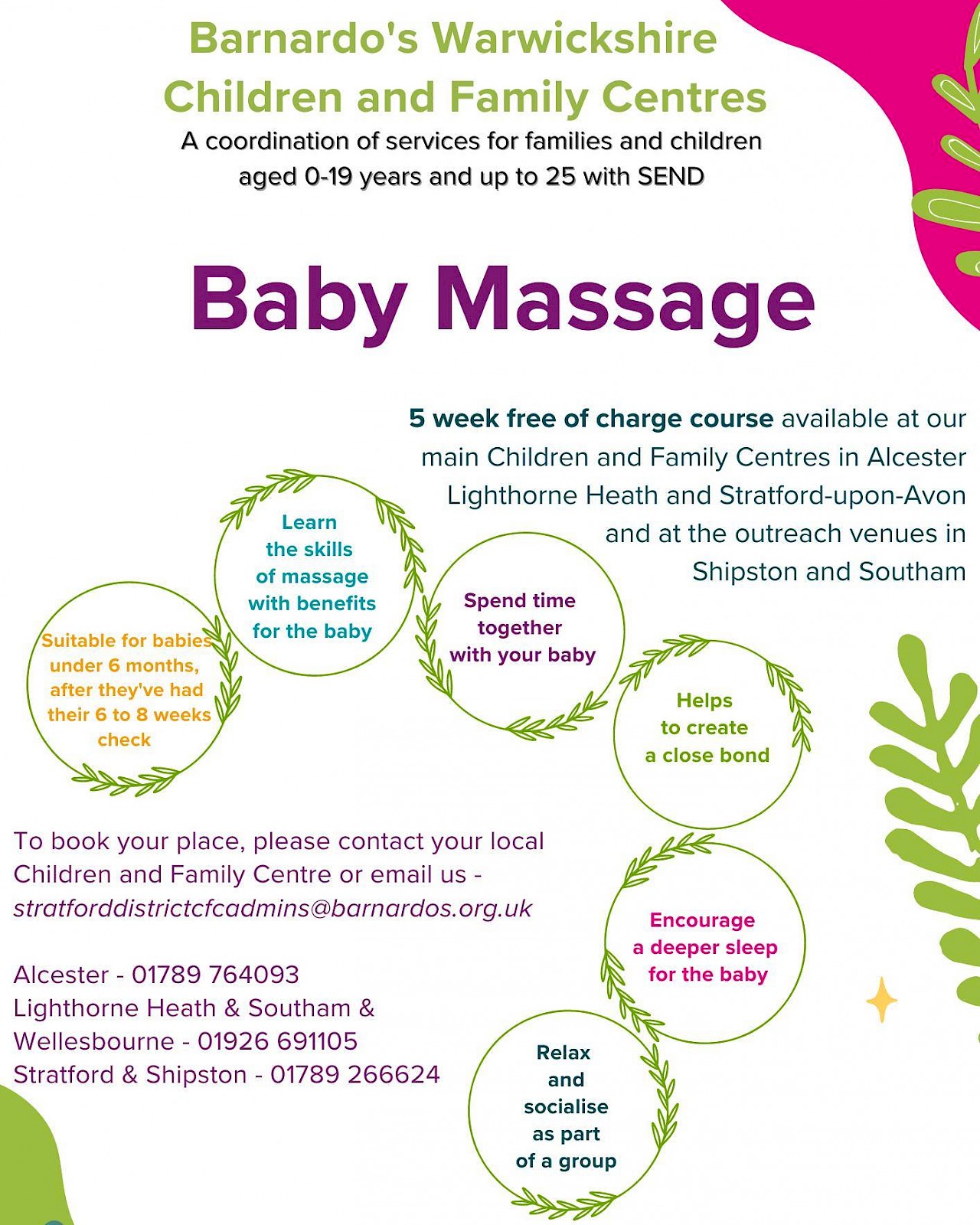 Baby Massage - 5 week free of charge course