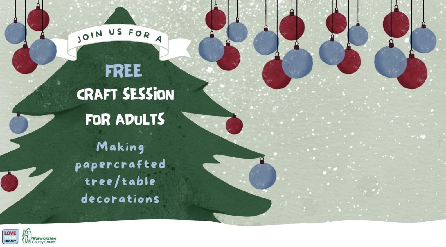 FREE Adult Craft Session at Shipston Library on Thursday 14 December at 11:00