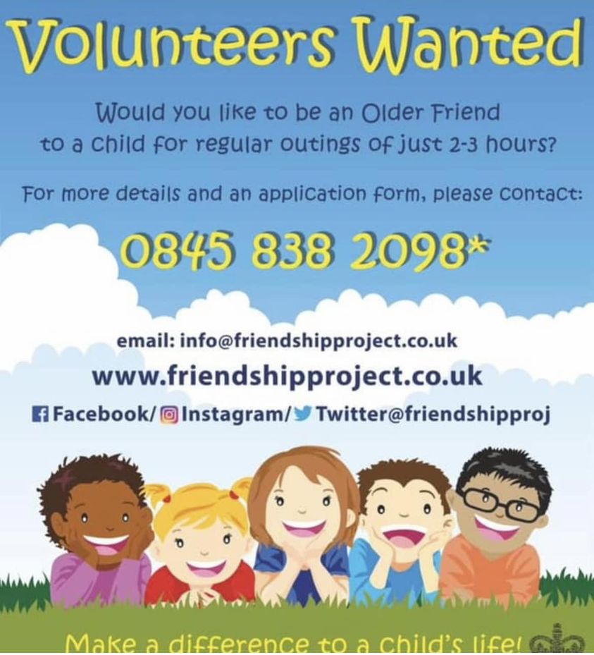 The Friendship Project for Children - Volunteering just 2-3 hours every other week