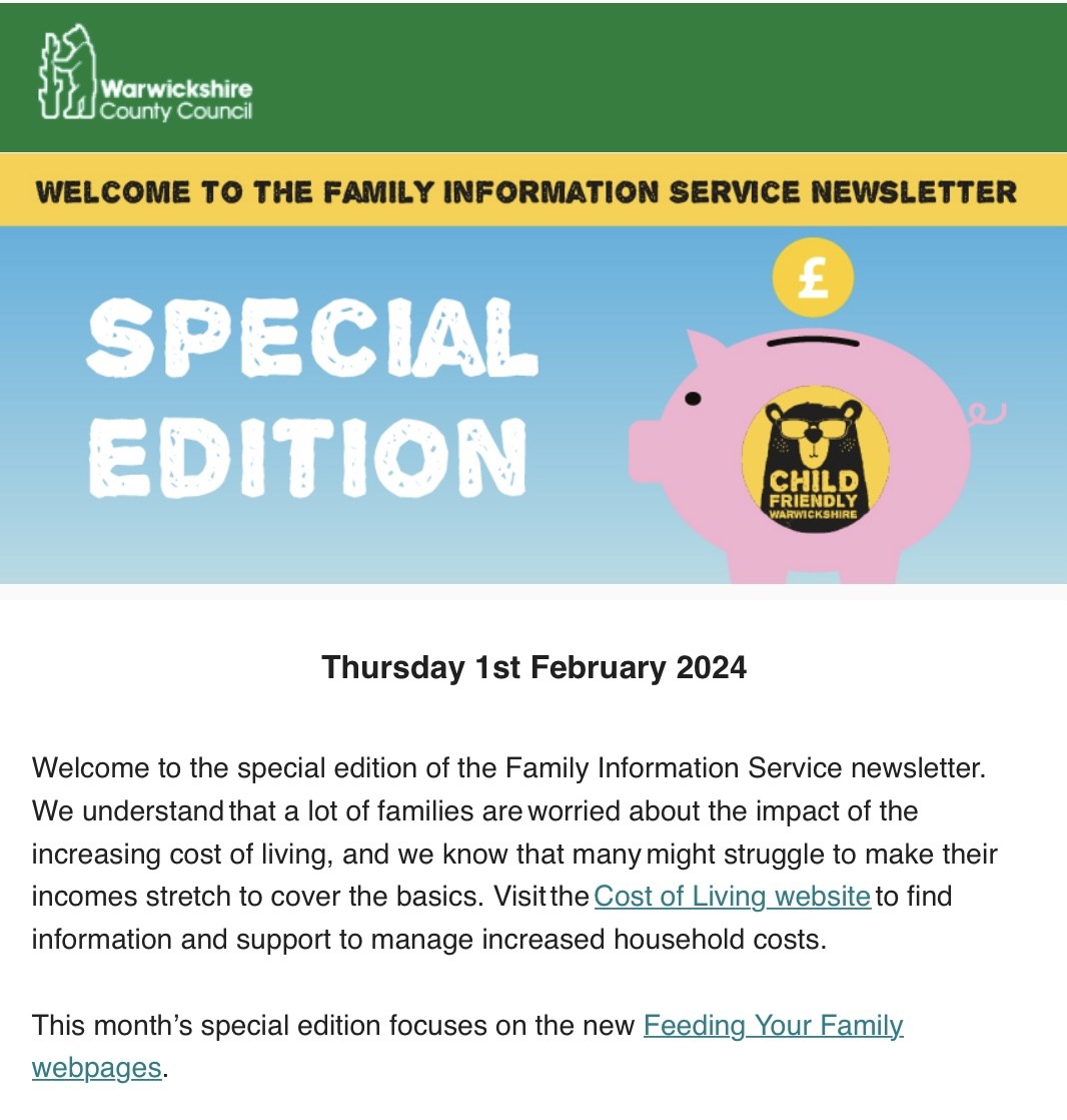 Family Information Service (FIS) Newsletter - Feeding Your Special Edition
