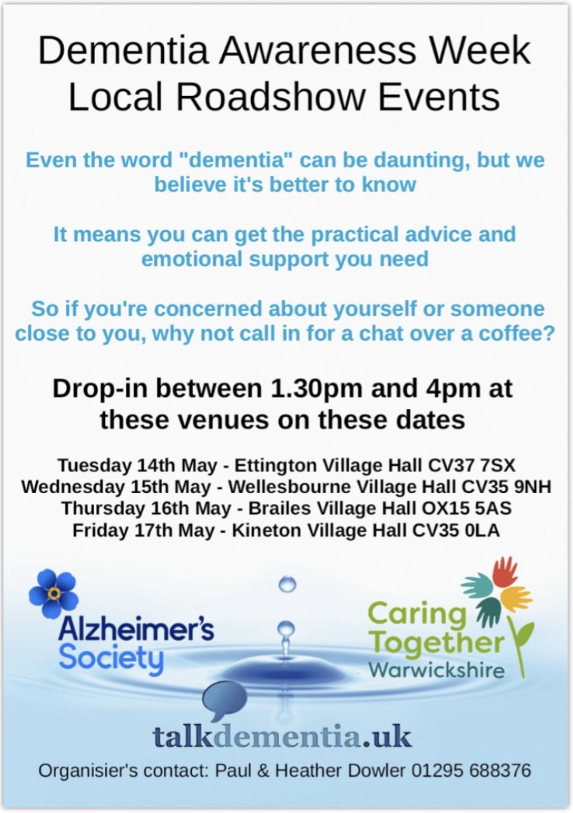 Dementia Awareness Week Local Roadshow Events