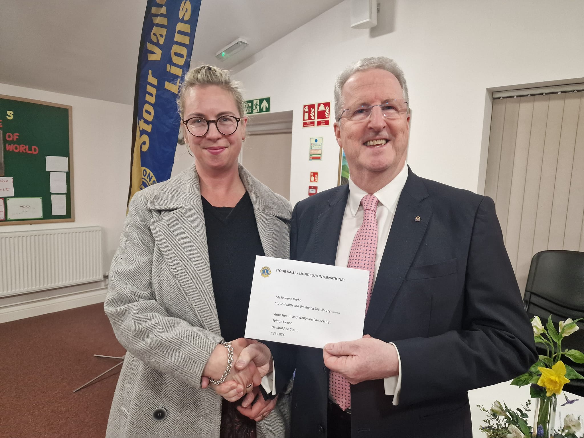 Stour Health and Wellbeing Partnership Lions Den Award from Stour Valley Lions