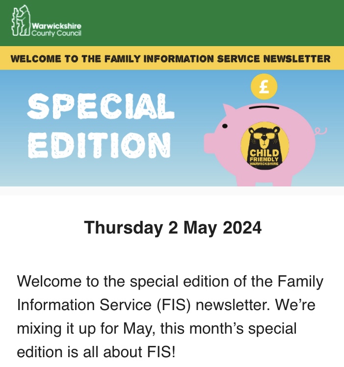 Family Information Service (FIS) Newsletter - FIS Special Edition