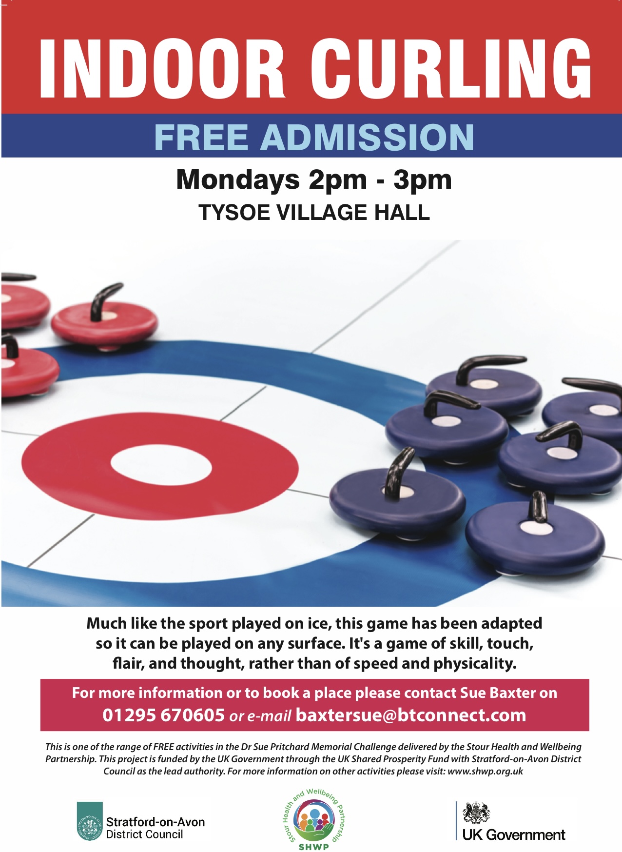 FREE Indoor Curling at Tysoe Village Hall - Mondays 14:00 -15:00