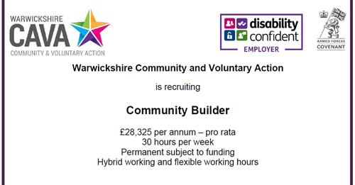 WCAVA are recruiting a Community Builder in Stratford upon Avon