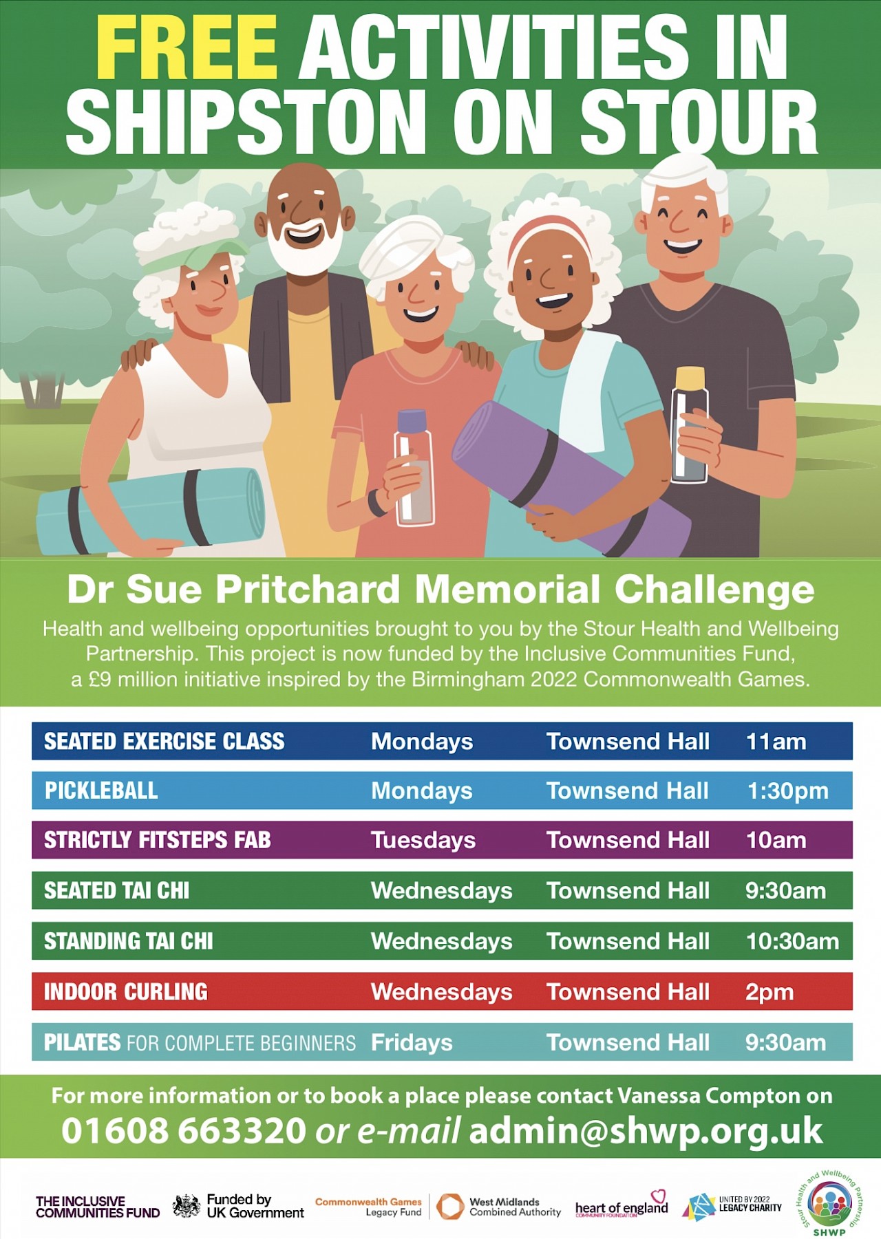 Dr Sue Pritchard Memorial Challenge - FREE activities in Shipston on Stour 2024