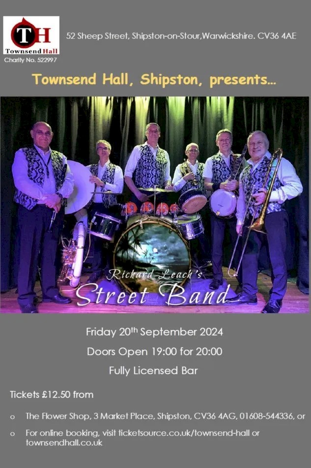 Richard Leach's Street Band at the Townsend Hall, Shipston on Stour on Friday 20 September
