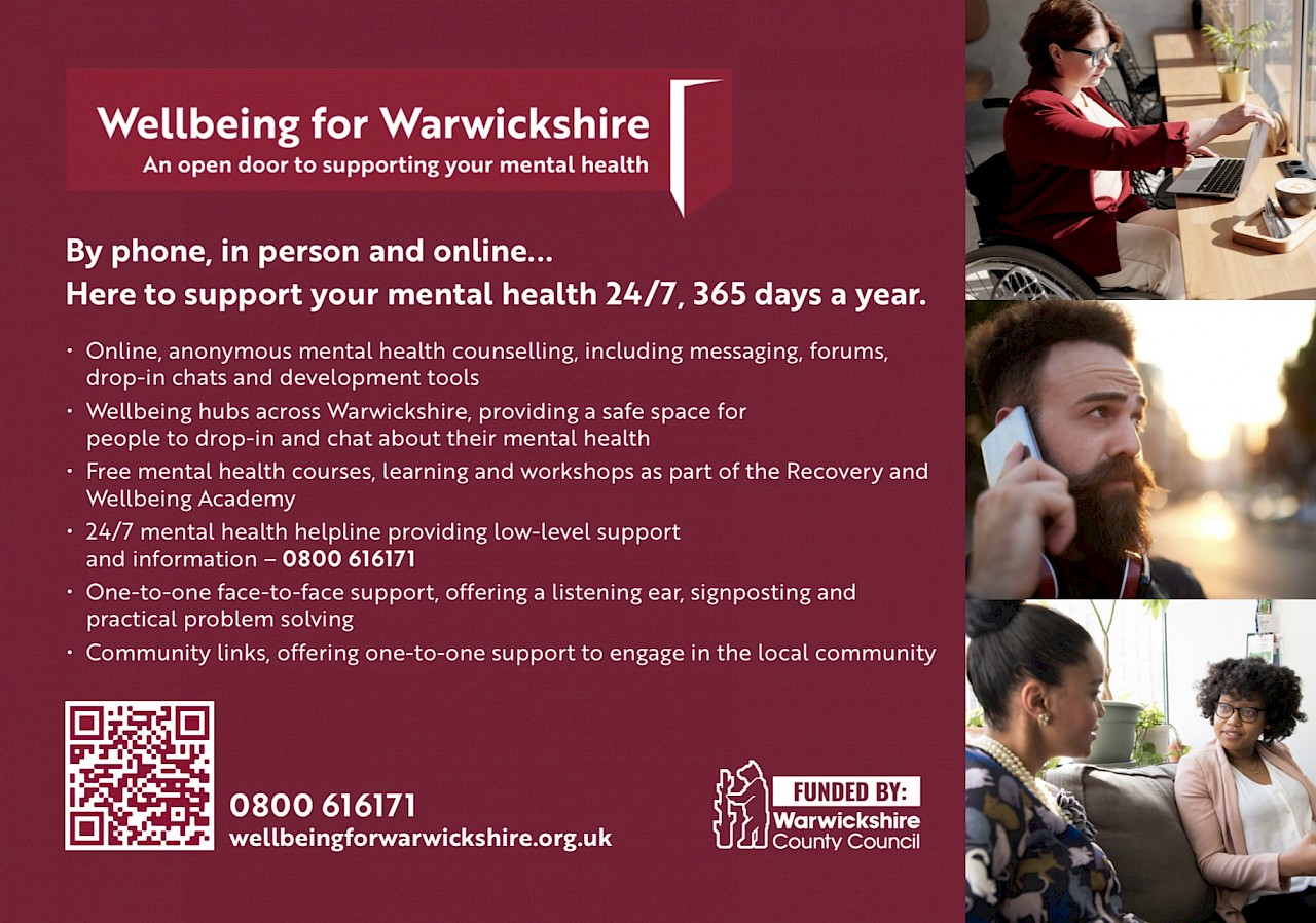 Wellbeing for Warwickshire Newsletter - Mental health support for your community