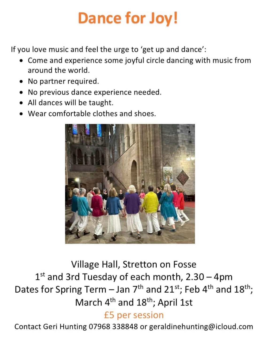 Dance for Joy at Stretton on Fosse Village Hall