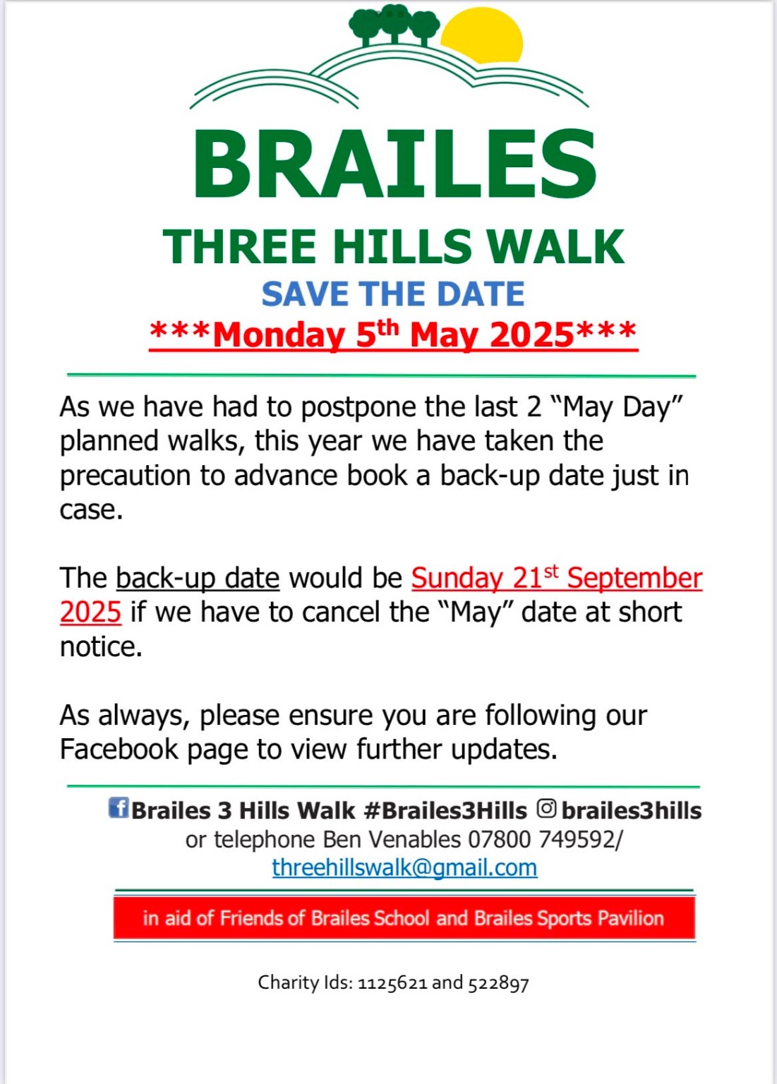 Brailes Three Hills Walk - Bank Holiday Monday 5 May
