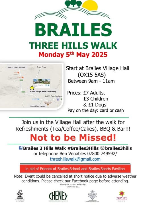 Brailes Three Hills Walk - Bank Holiday Monday 5 May 2025