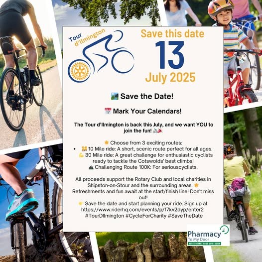 Save the Date Tour d'Ilmington - A festival of cycling for the family and enthusiasts on Sunday 13 July