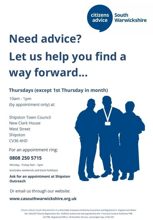 Citizens Advice South Warwickshire at Shipston on Stour Town Council Offices