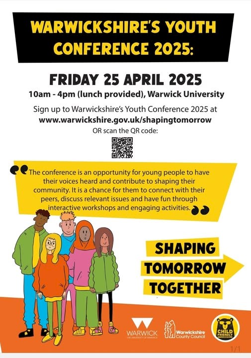 Warwickshire's Youth Conference - Friday 25 April