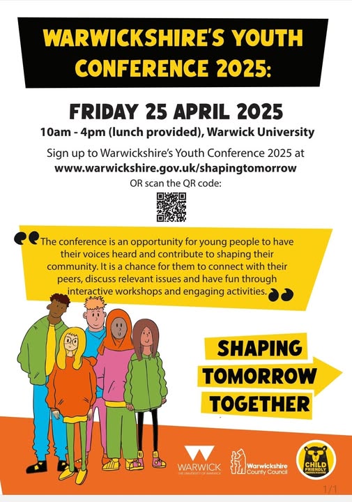 Warwickshire's Youth Conference - Friday 25 April