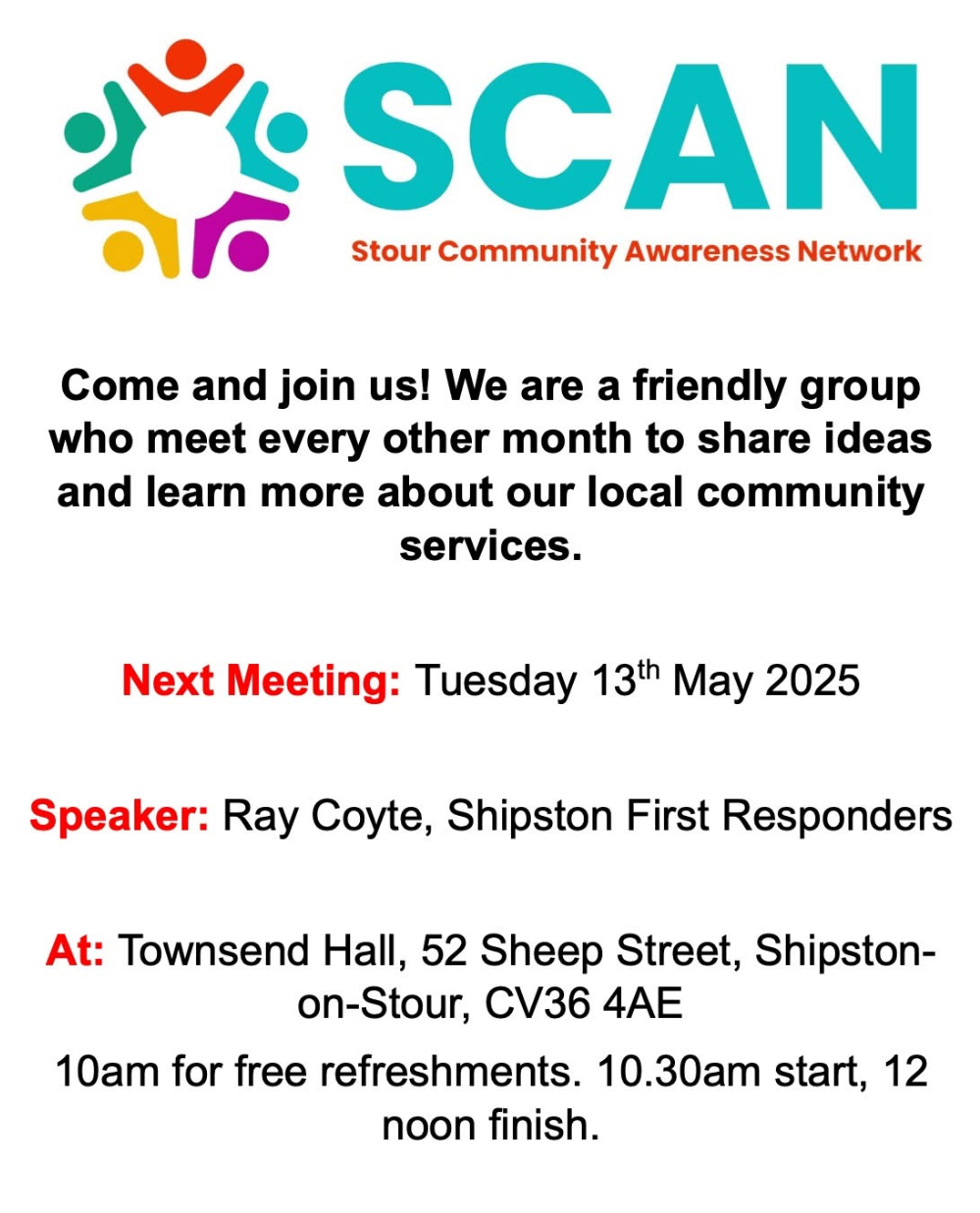 SCAN - Stour Community Awareness Network Tuesday 13 May