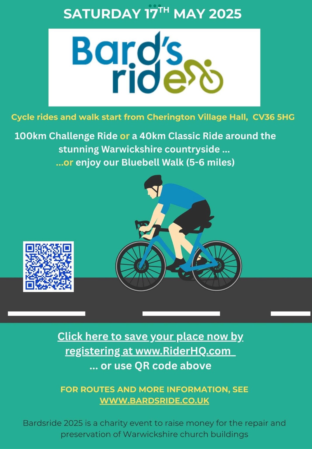Bards Bike Ride - Saturday 17 May
