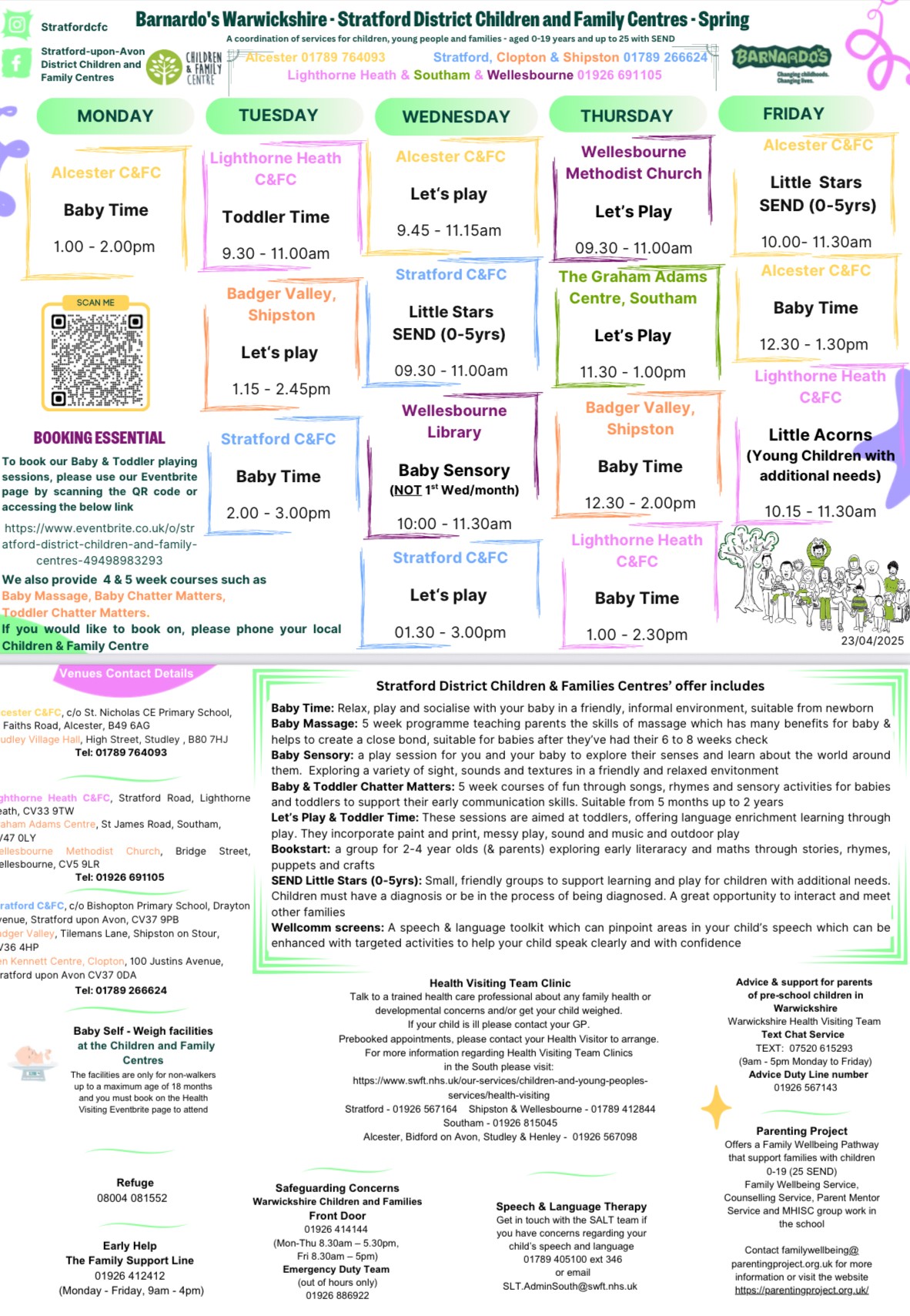 What's on at the Badger Valley Centre, Shipston on Stour