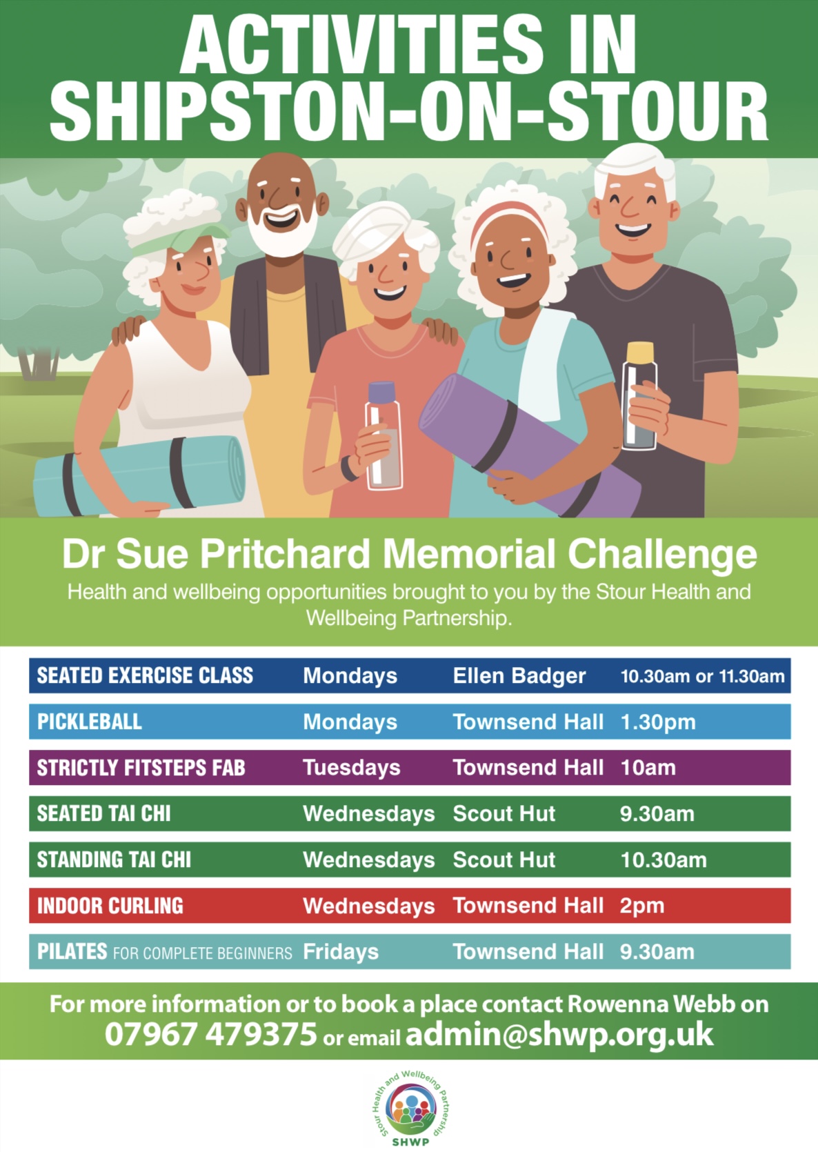 Dr Sue Pritchard Memorial Challenge - activities in Shipston on Stour June 2025