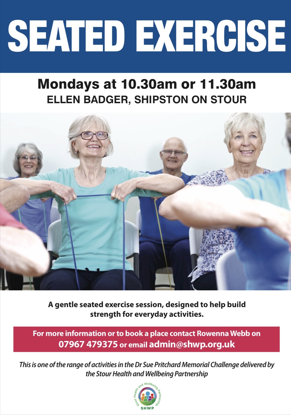 Extra Seated Exercise Class at the Ellen Badger Hospital, Stratford Road, Shipston on Stour