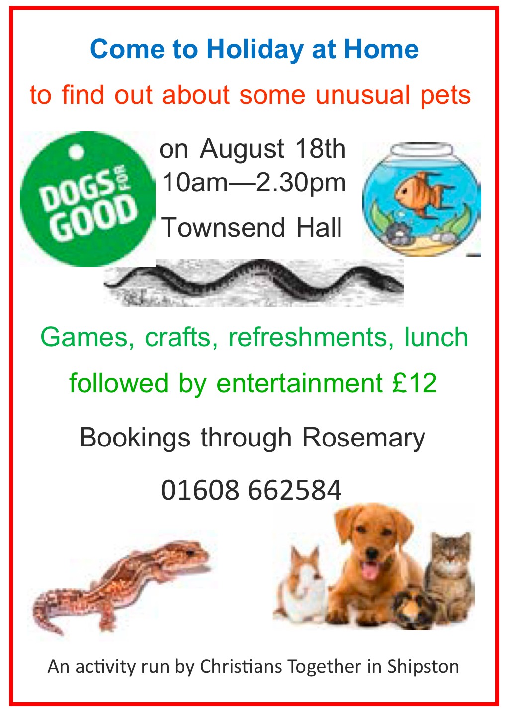 Holiday at Home - Monday 18 August