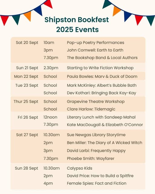 Shipston Bookfest 20 - 28 September