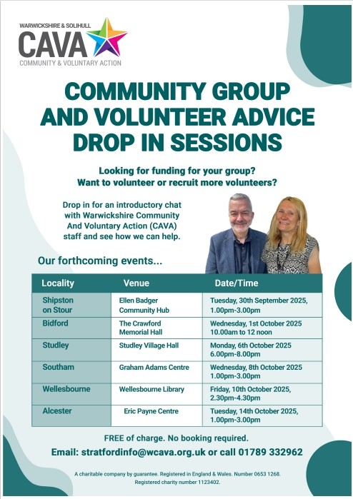 Stratford District CAVA Team are on Tour and coming to Shipston on Stour on Tuesday 30 September