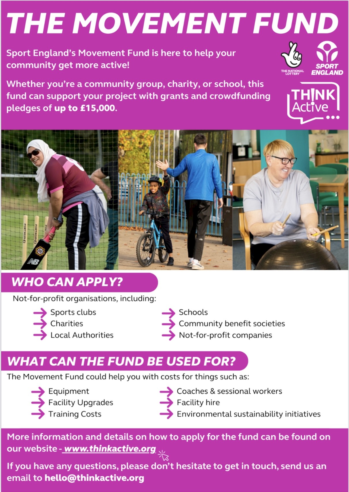 Sport England’s Movement Fund in Warwickshire