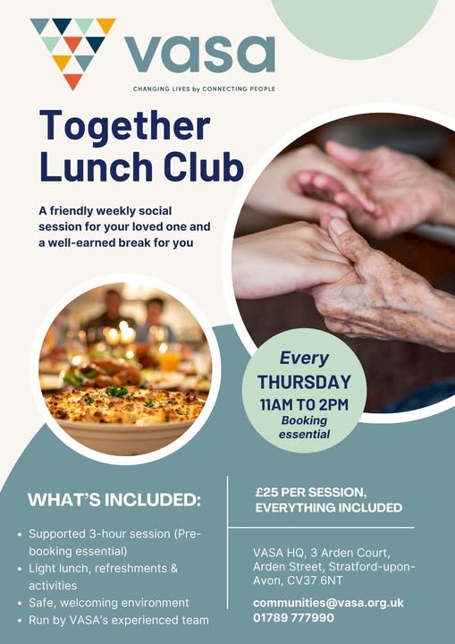 NEW VASA Together Lunch Club starting Thursday 15 January