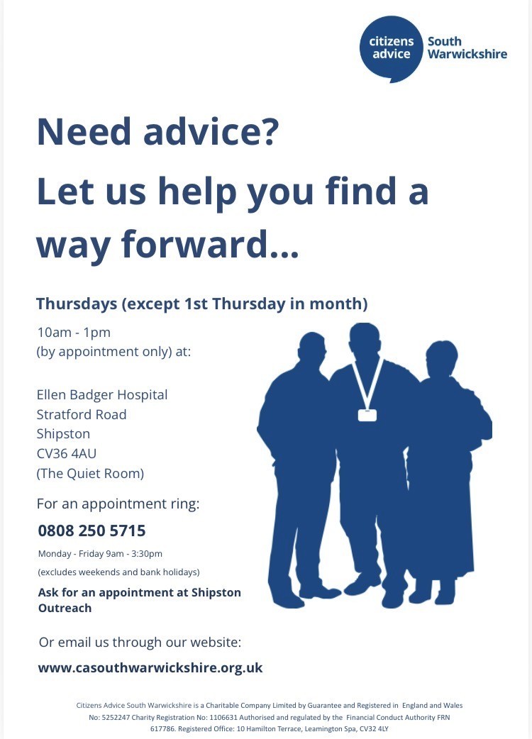 Citizens Advice South Warwickshire - Appointments available in Shipston on Stour