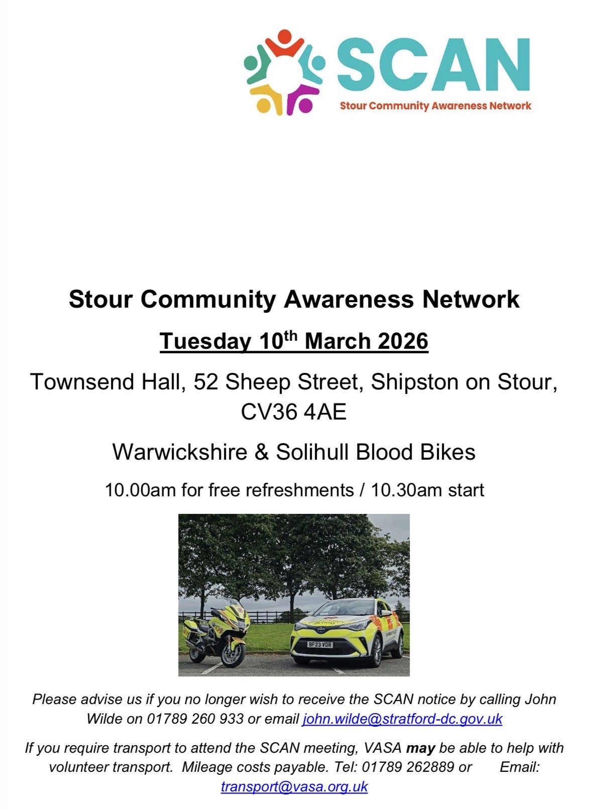 SCAN - Stour Community Awareness Network Meeting Tuesday 10 March