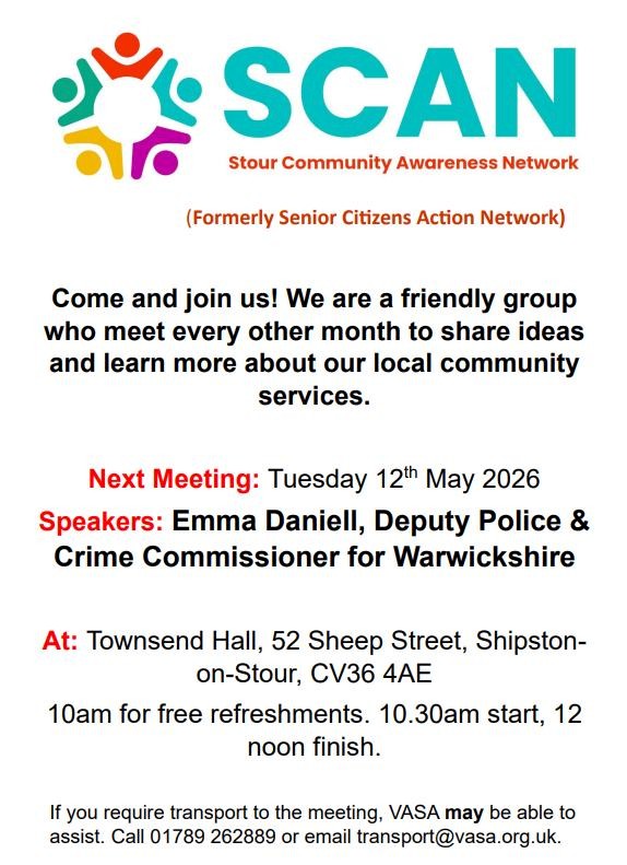 SCAN - Stour Community Awareness Network Meeting Tuesday 12 May