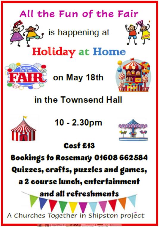 Holiday at Home - Monday 18 May