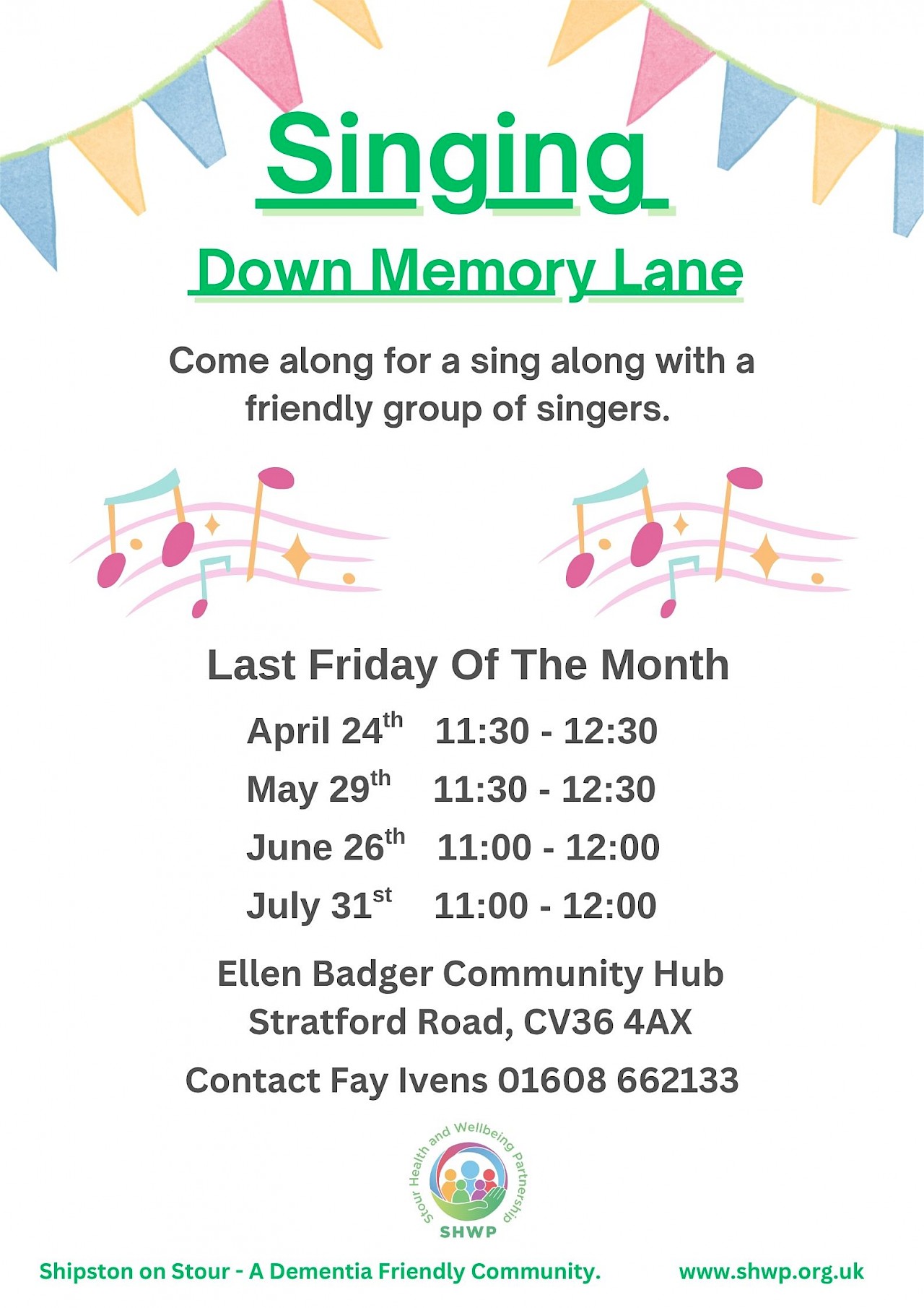 Singing Down Memory Lane in Shipston on Stour