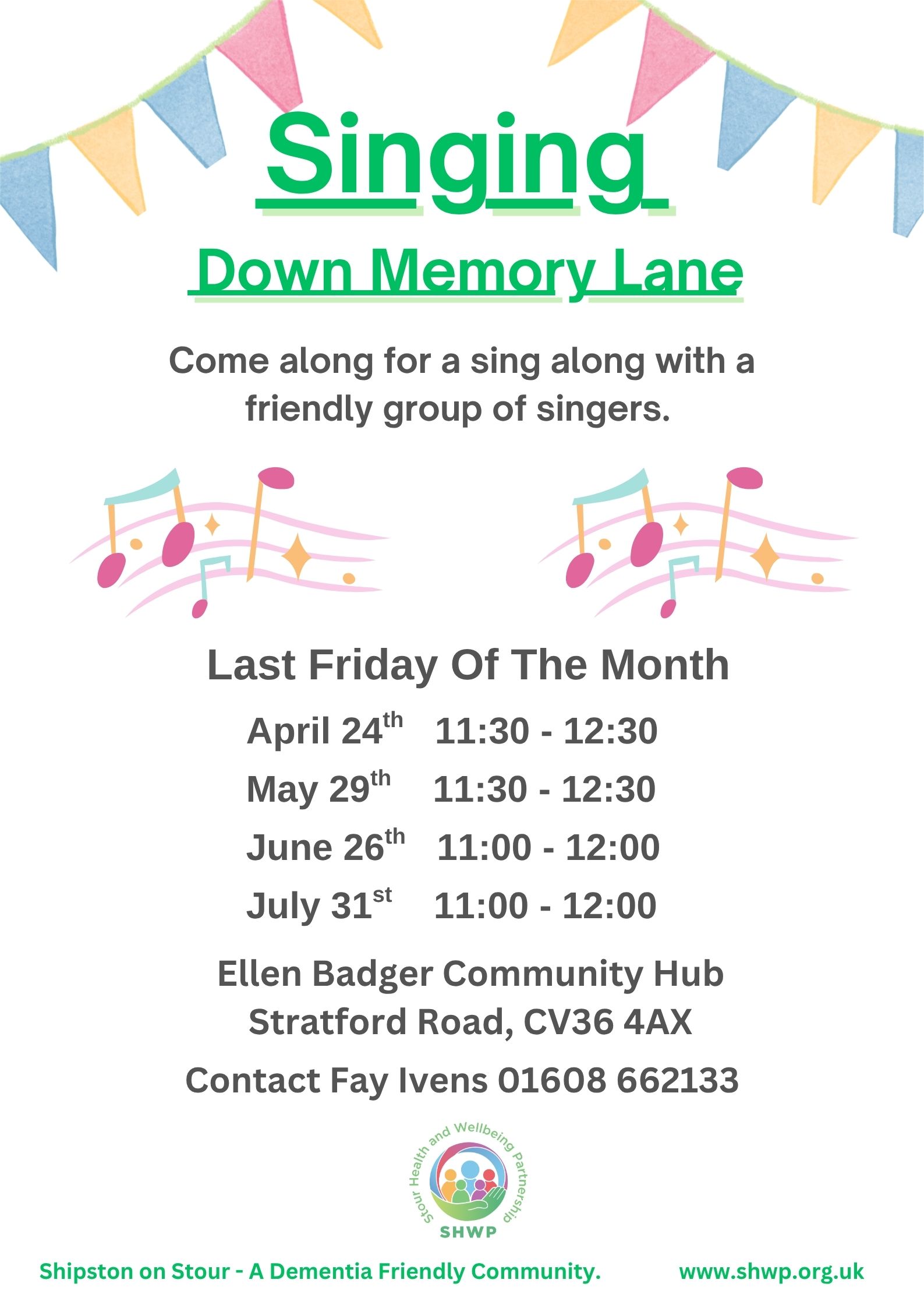 Singing Down Memory Lane in Shipston on Stour