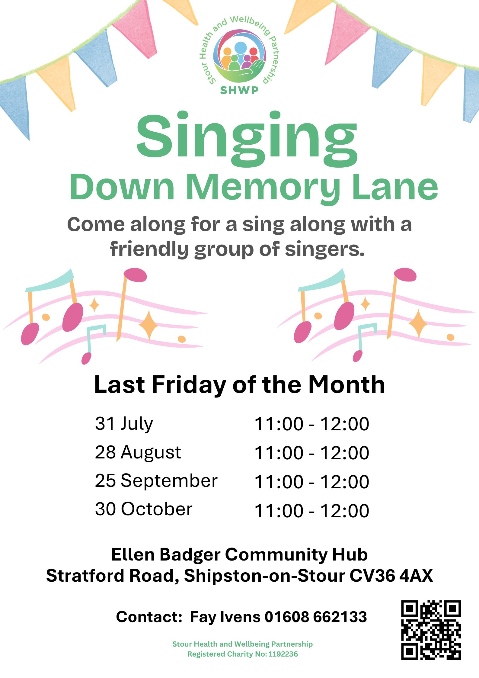 Singing Down Memory Lane in Shipston on Stour - July to October dates