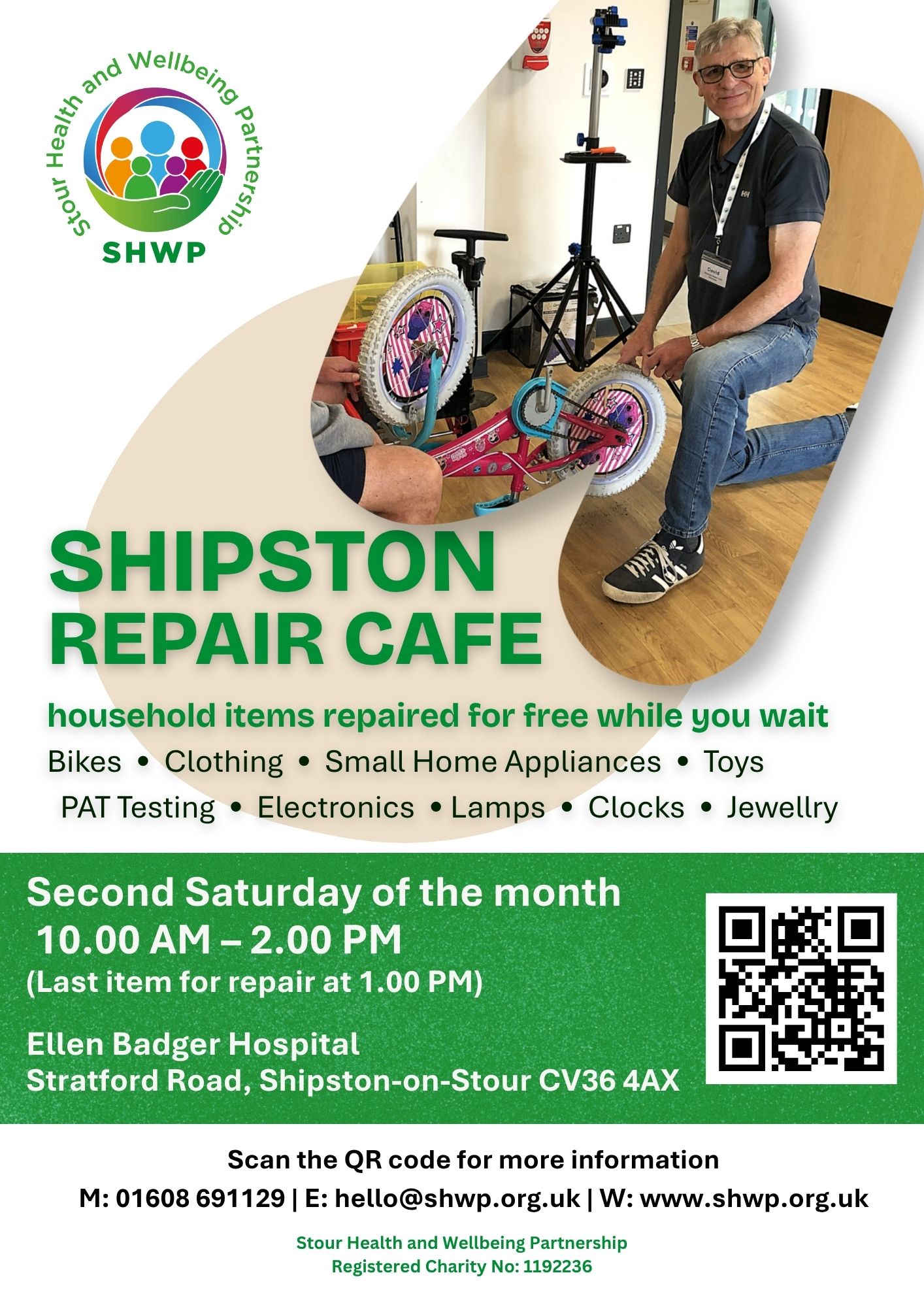 Shipston on Stour Repair Cafe - 10am to 2pm on Saturday 11 July
